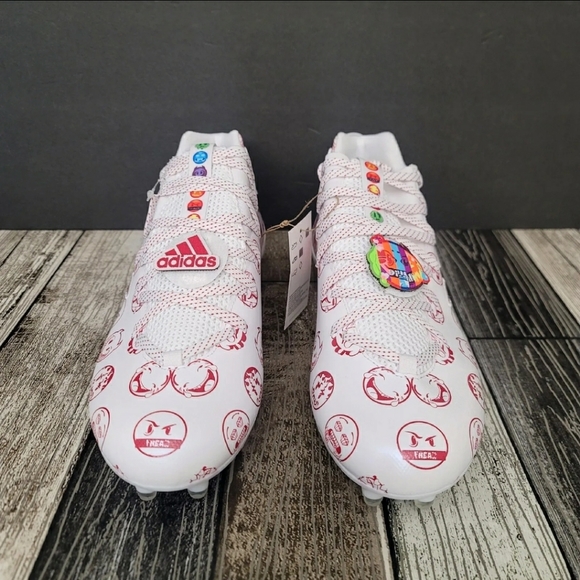 New Adidas Freak 22 Big Mood  Men'sDSG SM Football Cleats Sz 13 White Red - Picture 4 of 9